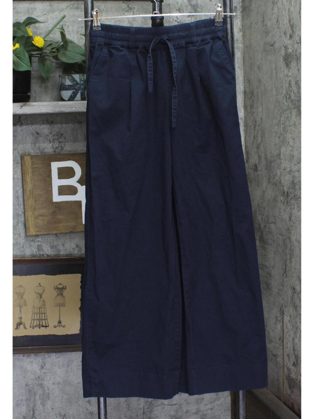 Carla Rockmore Collection Twill Straight Leg Safari Pants Midnight Blue P2XS